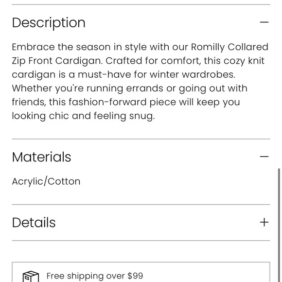 Coco + Carmen Romilly Collared Zip Front Cardigan - whipstitch cardigan - Picture 9 of 9
